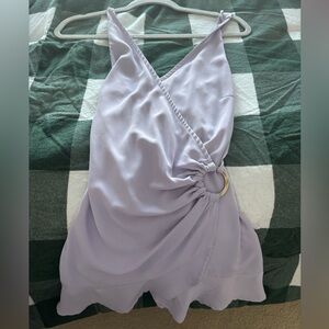 Lavender Wrap romper with Ring Detail
